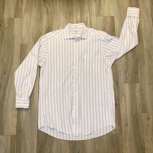 EUC 16”/34” Faconnable Striped Shirt